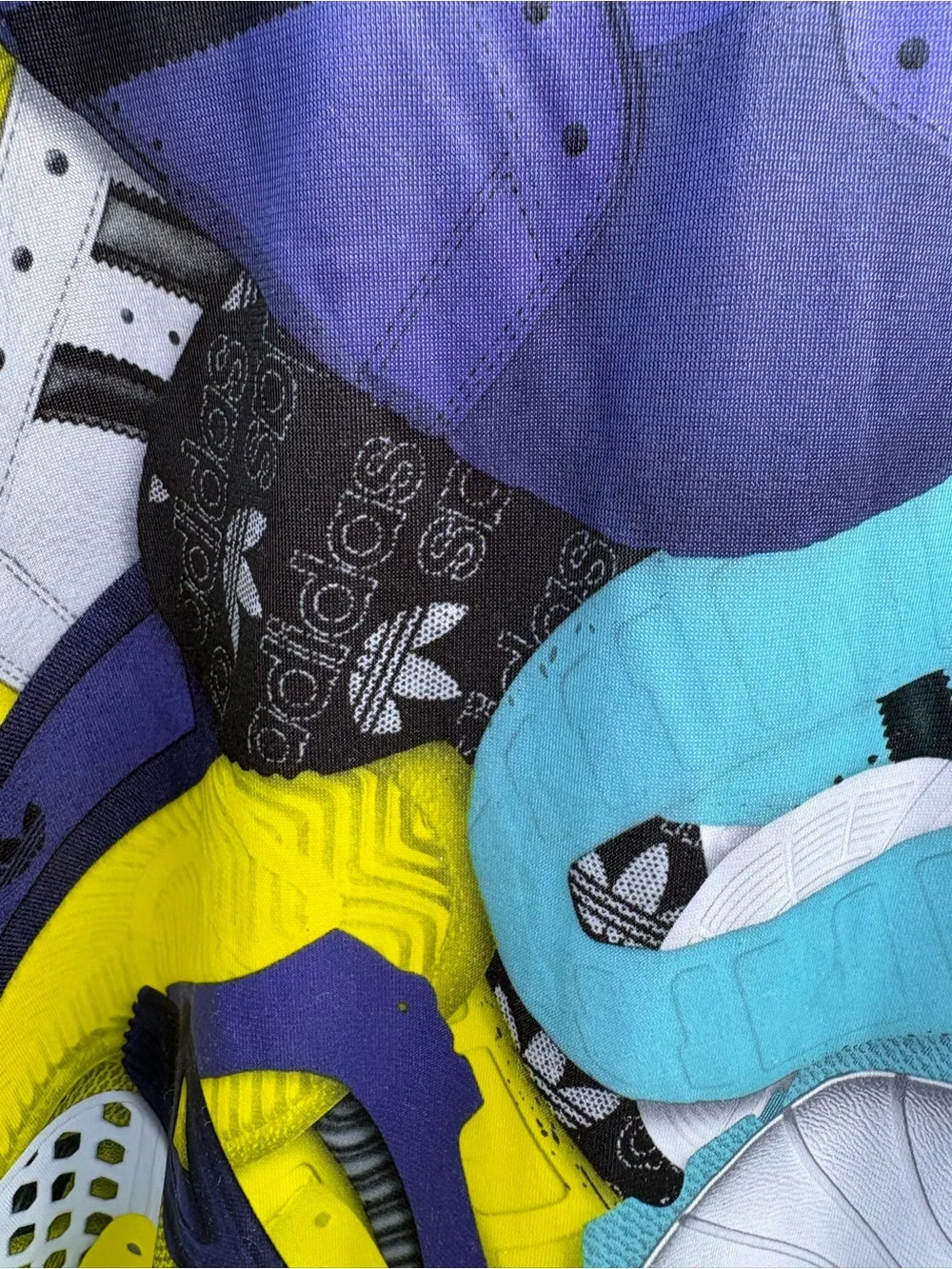 Adidas Graphic Zip-Up Jacket in Turquoise, Yellow & Black - Picture 6 of 8